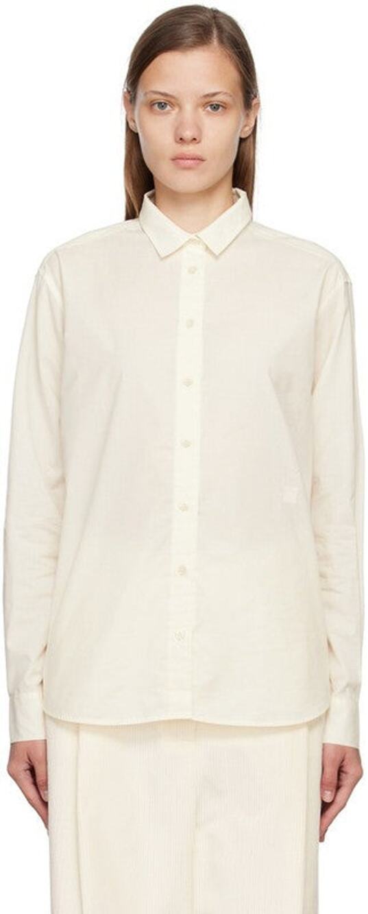 Totême Signature Shirt Off-White - 32/US 0